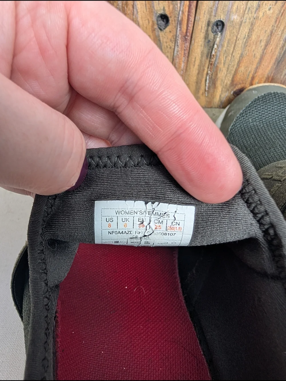 The North Face Women’s Slip-On Athletic Sneakers in Olive Green and White